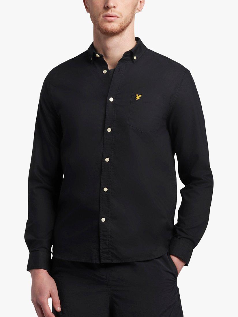 Product image 1 of 3, which shows Lyle & Scott Regular Fit Oxford Shirt, Jet Black, L