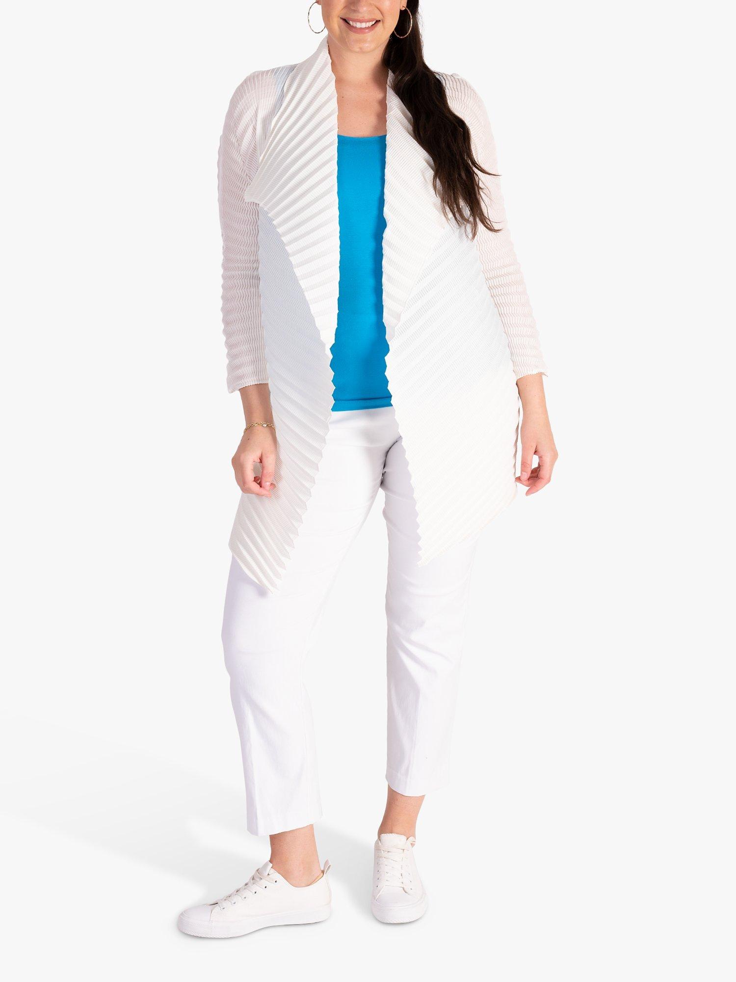Product image 5 of 8, which shows chesca Concertina Pleated Jacket, Ivory, S-M