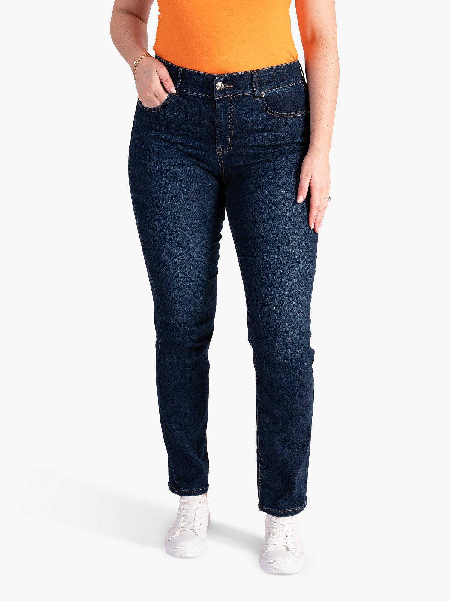 chesca Curvy Straight Jeans Deep Ocean