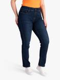 chesca Curvy Straight Jeans, Deep Ocean