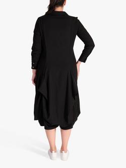 chesca Tuck Detail Midi Dress, Black - view 2, Black