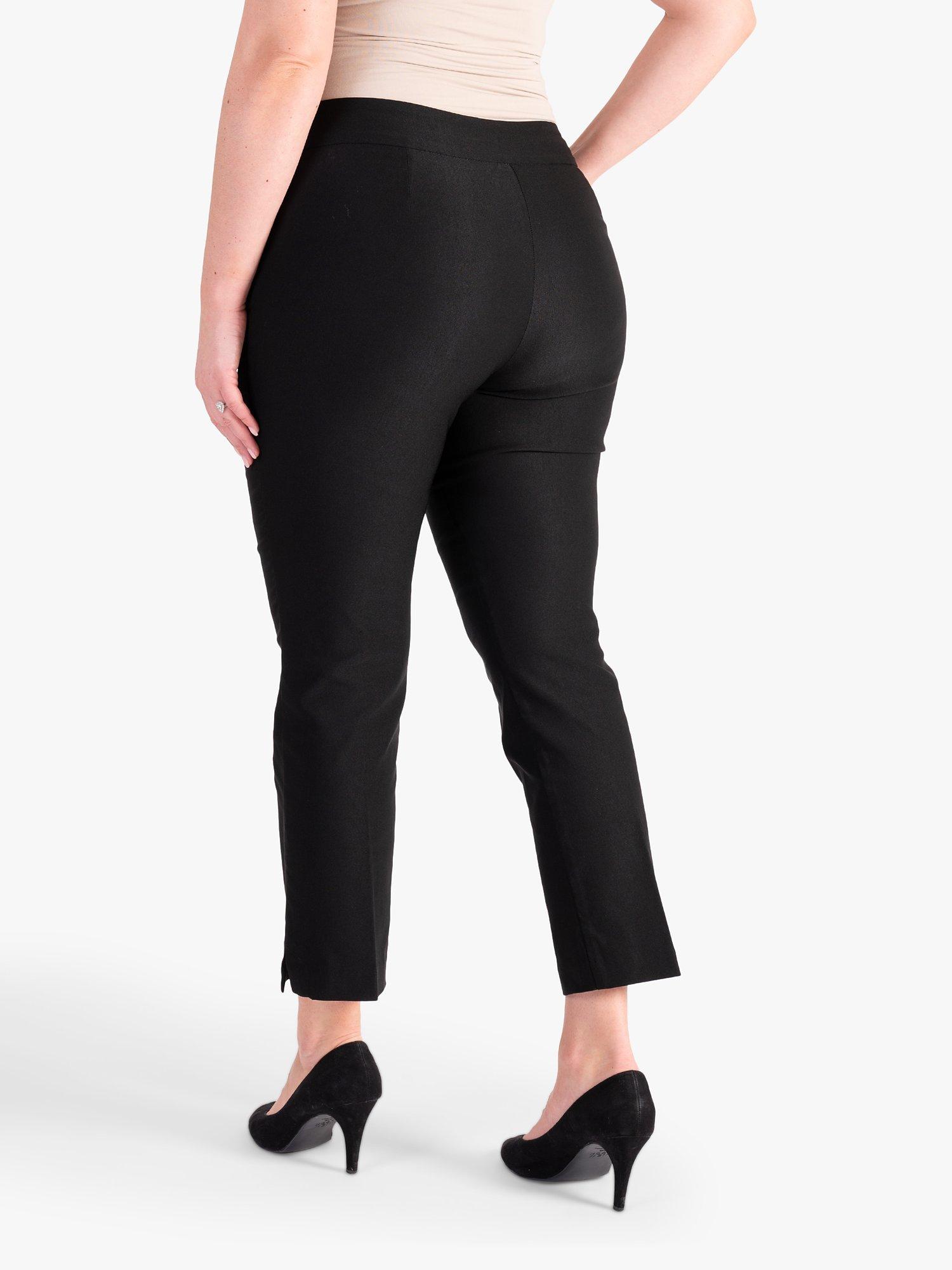 Product image 2 of 6, which shows chesca Slim Leg Trousers, Black, 14