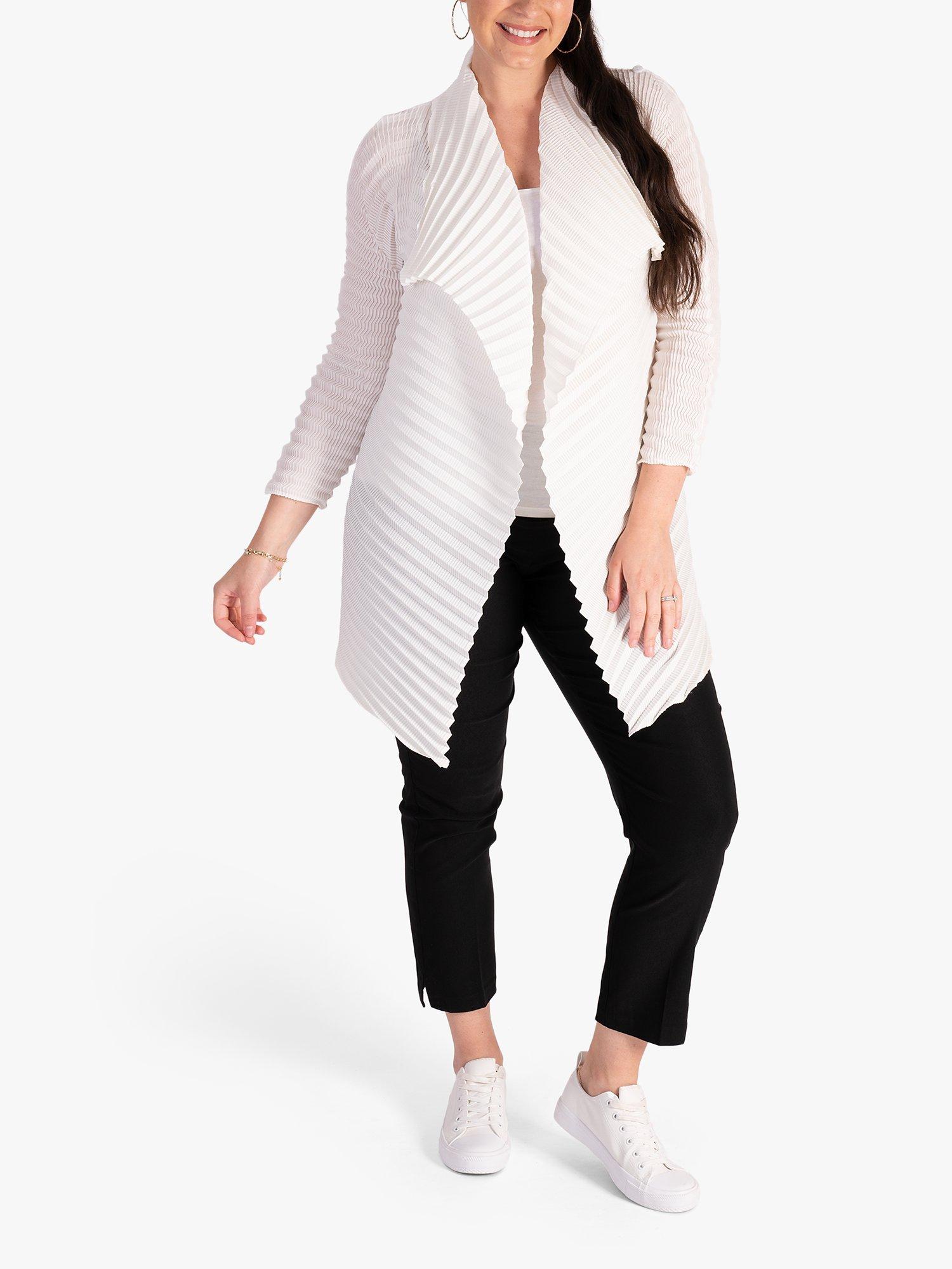 Product image 3 of 6, which shows chesca Slim Leg Trousers, Black, 14
