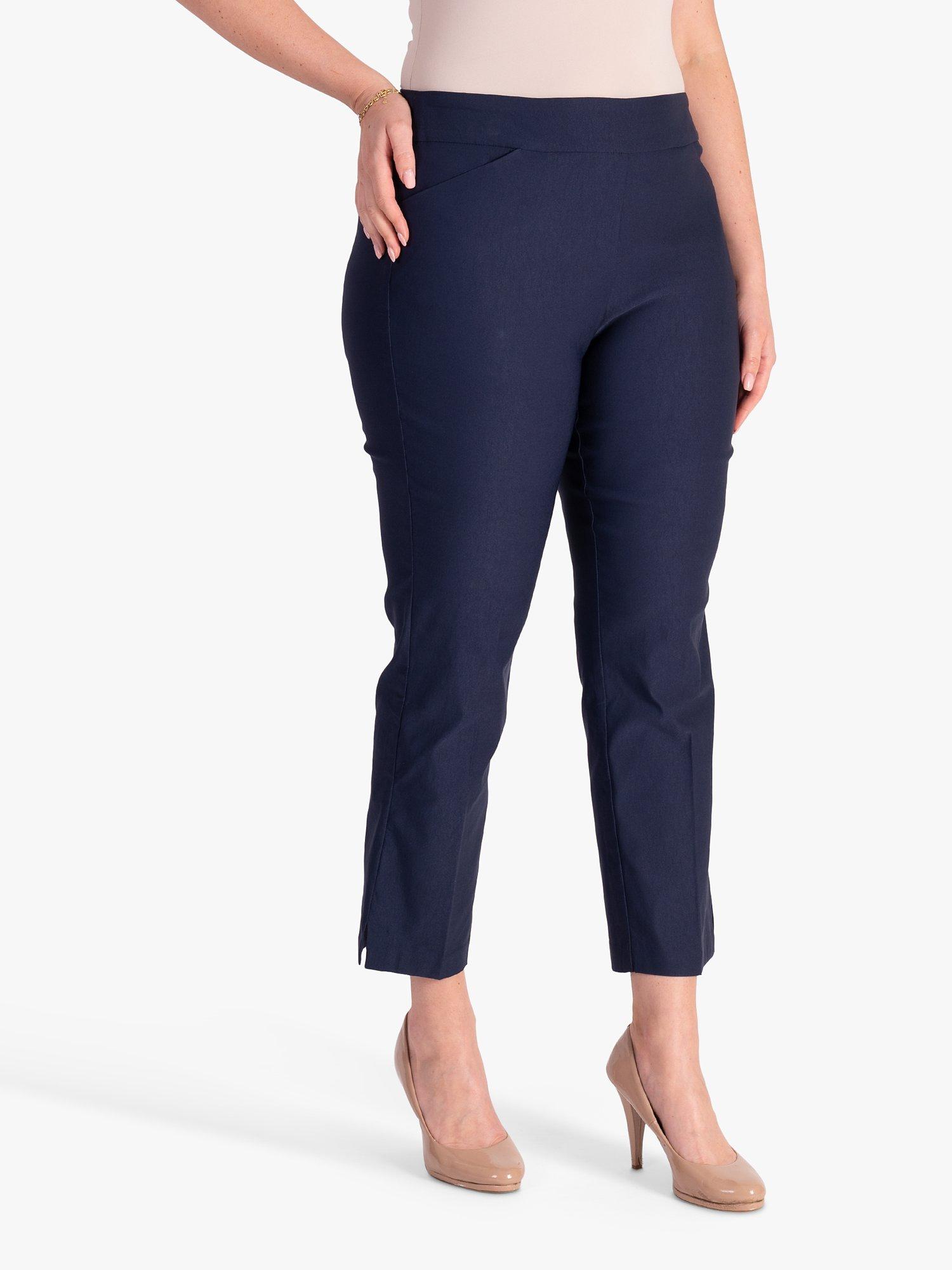 chesca Slim Leg Trousers, Deep Blue, 22