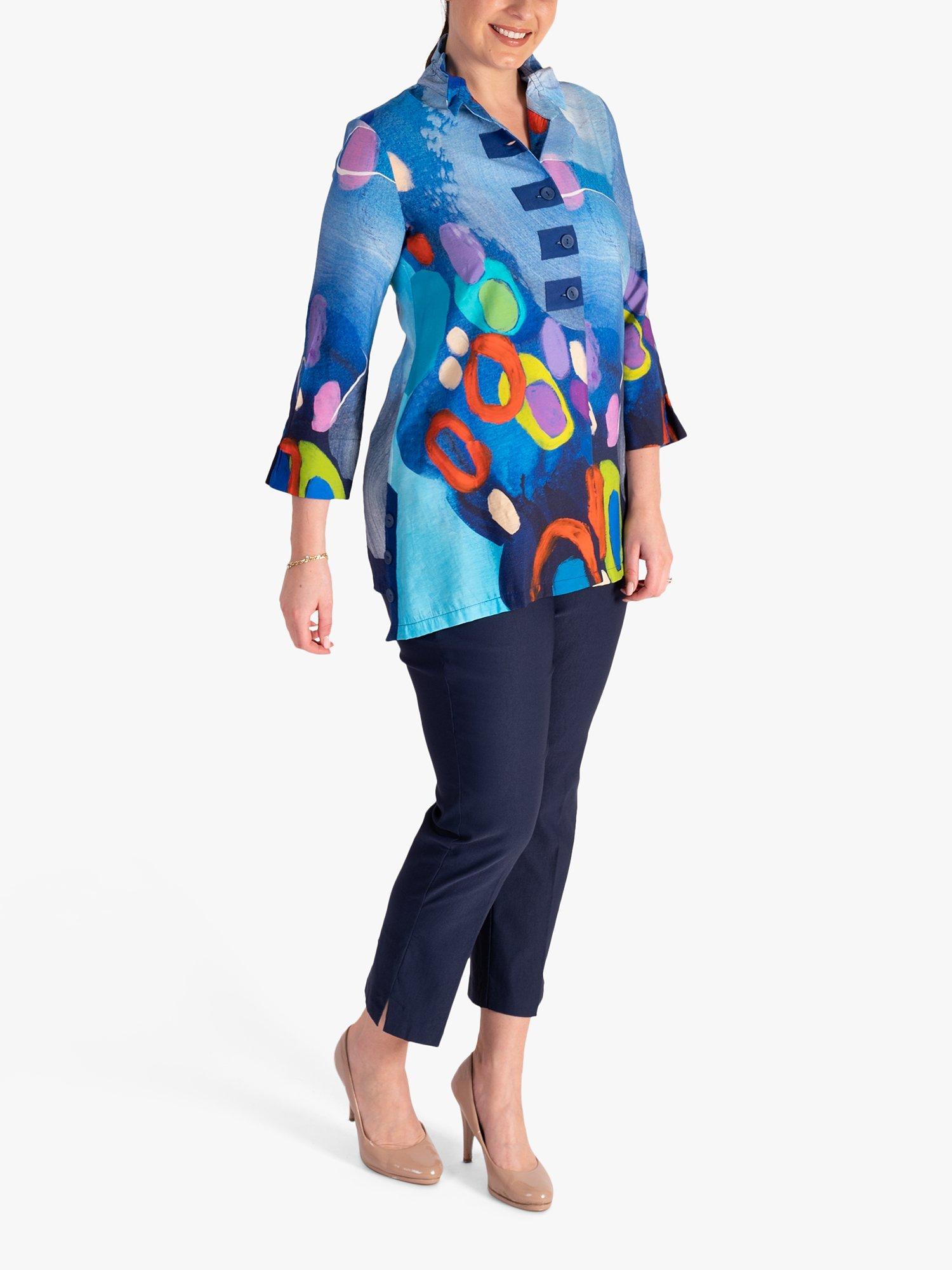 chesca Slim Leg Trousers, Deep Blue, 22