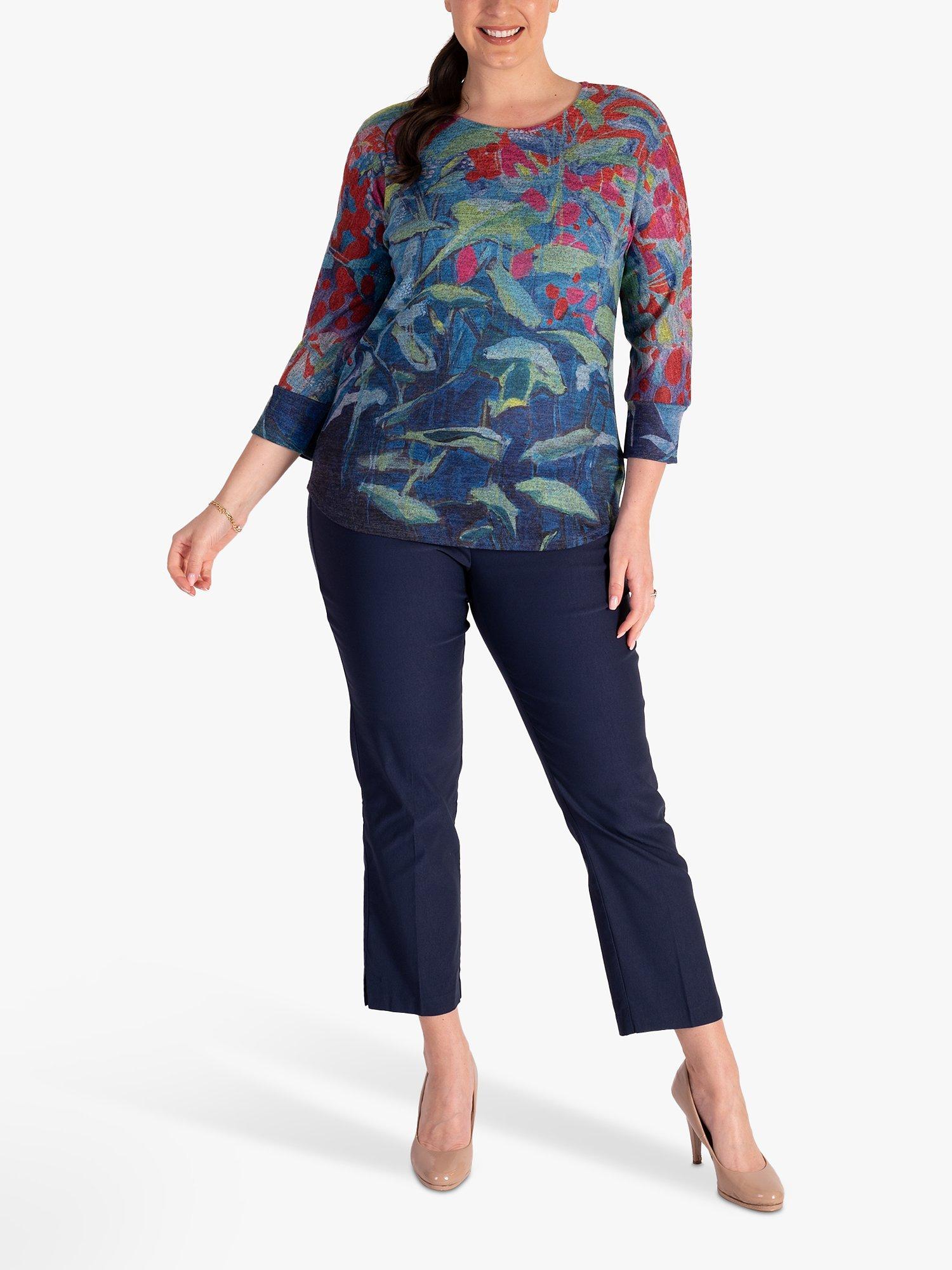chesca Slim Leg Trousers, Deep Blue, 22