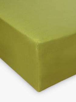 Jasper Conran London 300 Thread Count Organic Cotton Deep Fitted Sheet - view 2, Spinach Green