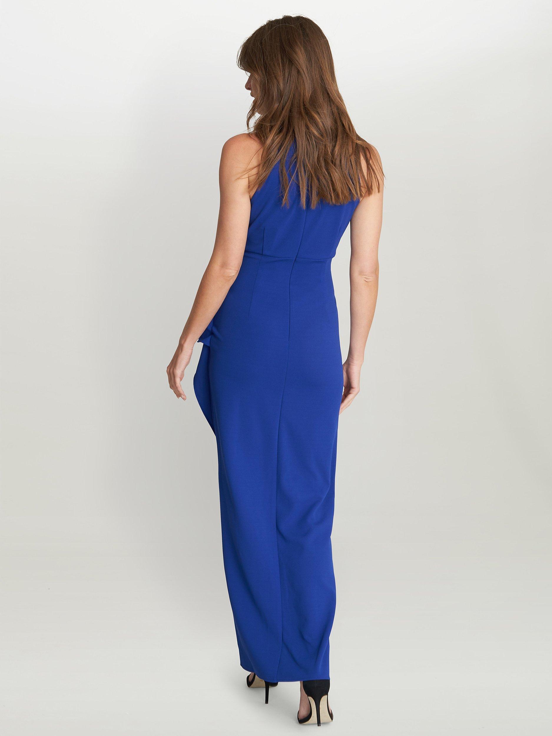 Product image 2 of 5, which shows Gina Bacconi Kasandra Embellished Maxi Dress, Cobalt, 20