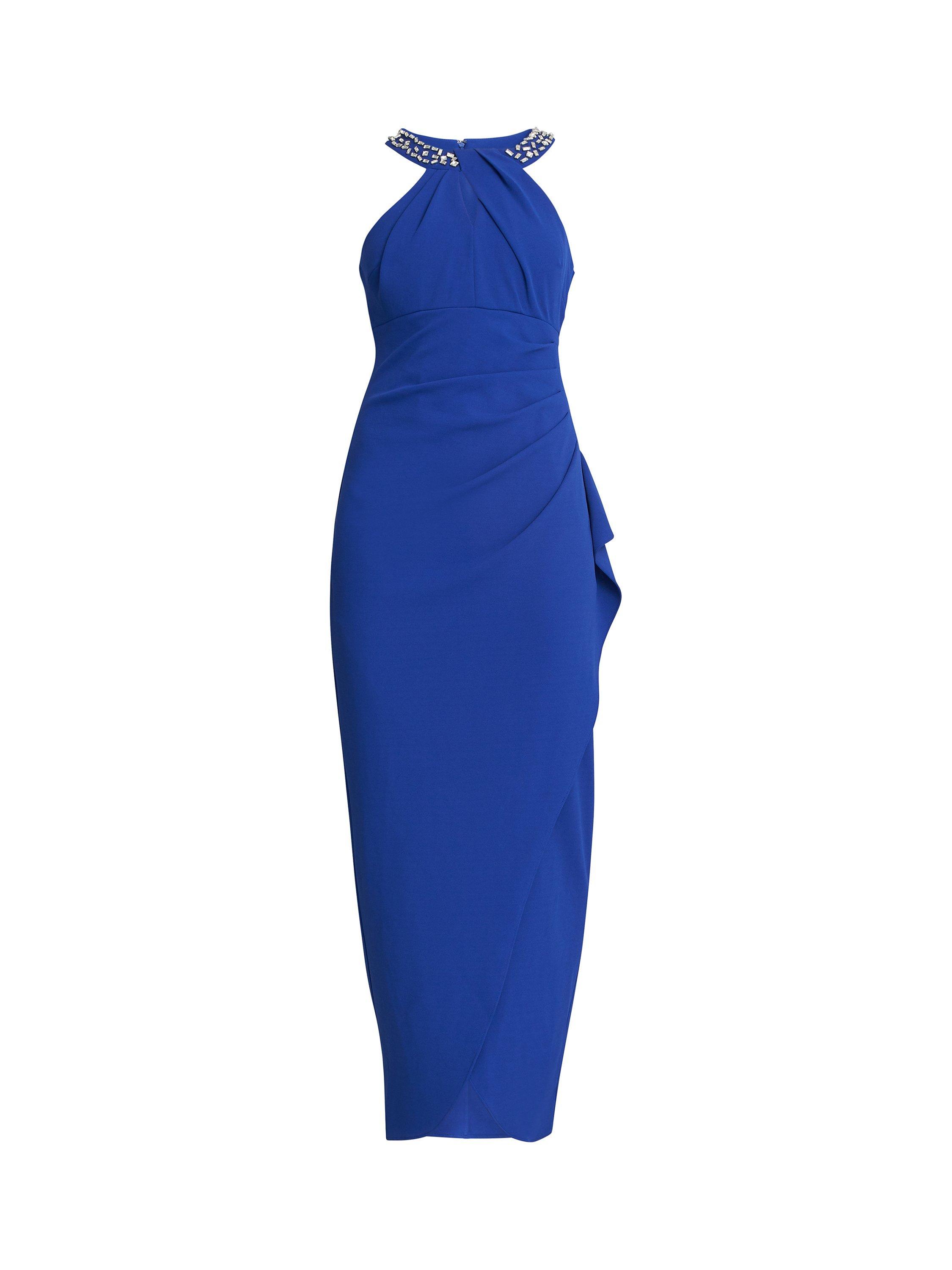 Product image 4 of 5, which shows Gina Bacconi Kasandra Embellished Maxi Dress, Cobalt, 20