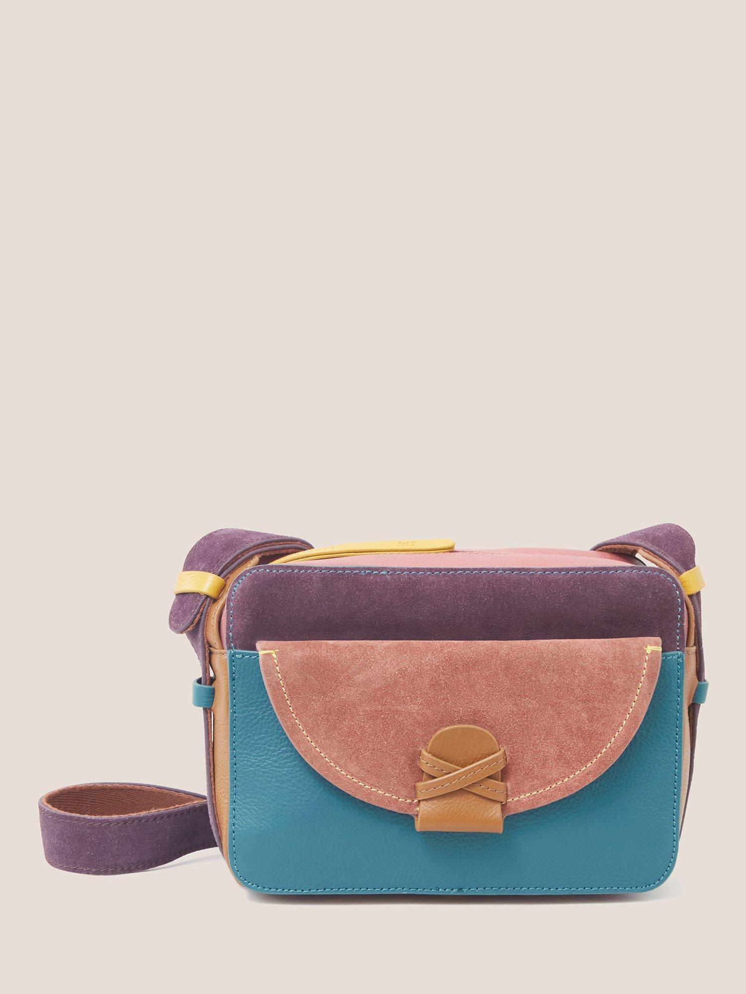 White Stuff Lola Leather Camera Cross Body Bag, Tan/Multi, One Size