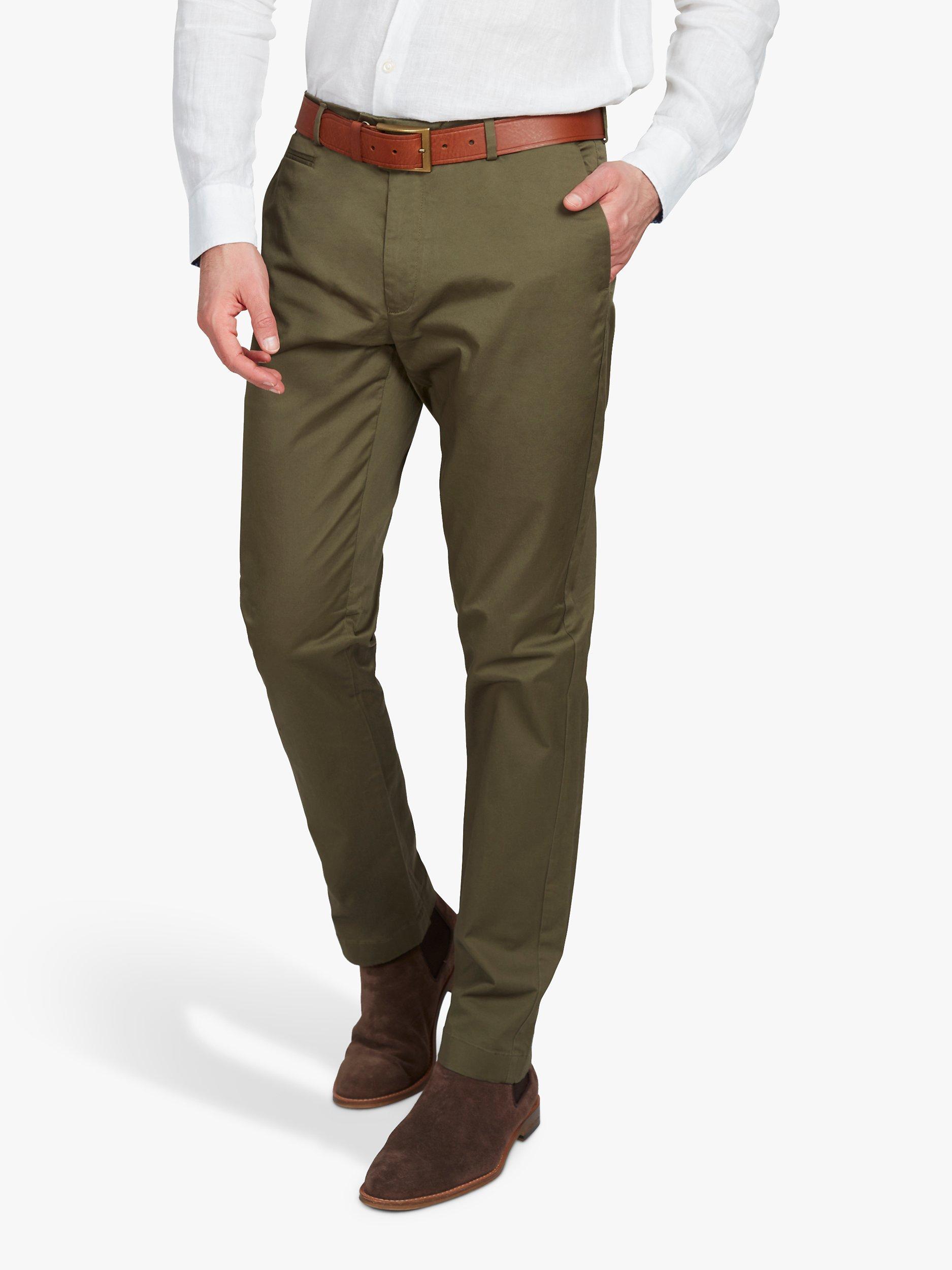 Simon Carter Cotton Blend Chinos, Khaki