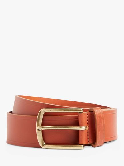 Simon Carter Leather Jeans Belt, Tan