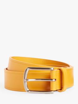 Simon Carter Leather Jeans Belt, Yellow