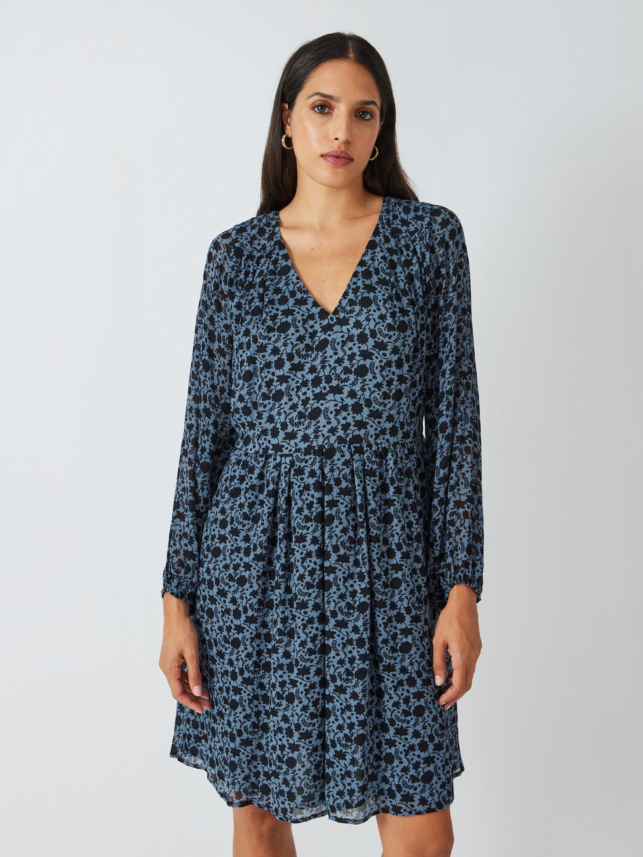 AND/OR Angie Foliage Dress, Blue/Multi