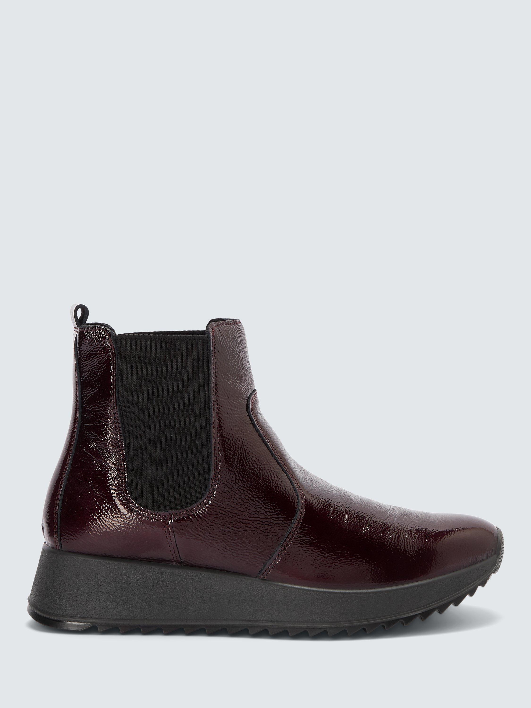 John Lewis Pollines Comfort Leather Chelsea Boots Vern Bordo Naplak