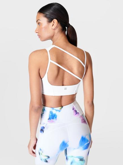 Sweaty Betty Asymmetrical Sports Bralette - view 2, White