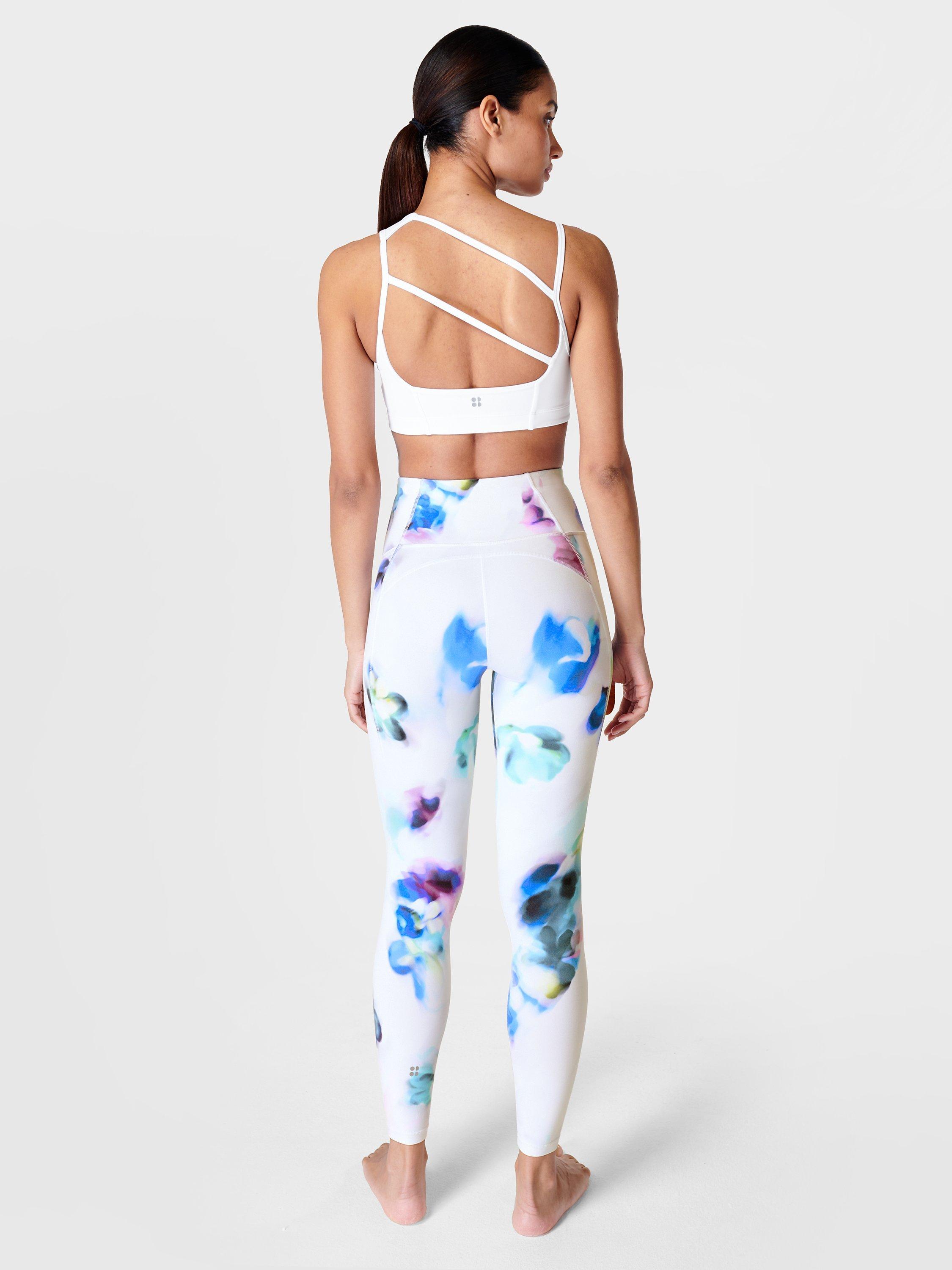 Product image 4 of 6, which shows Sweaty Betty Asymmetrical Sports Bralette, White, XS