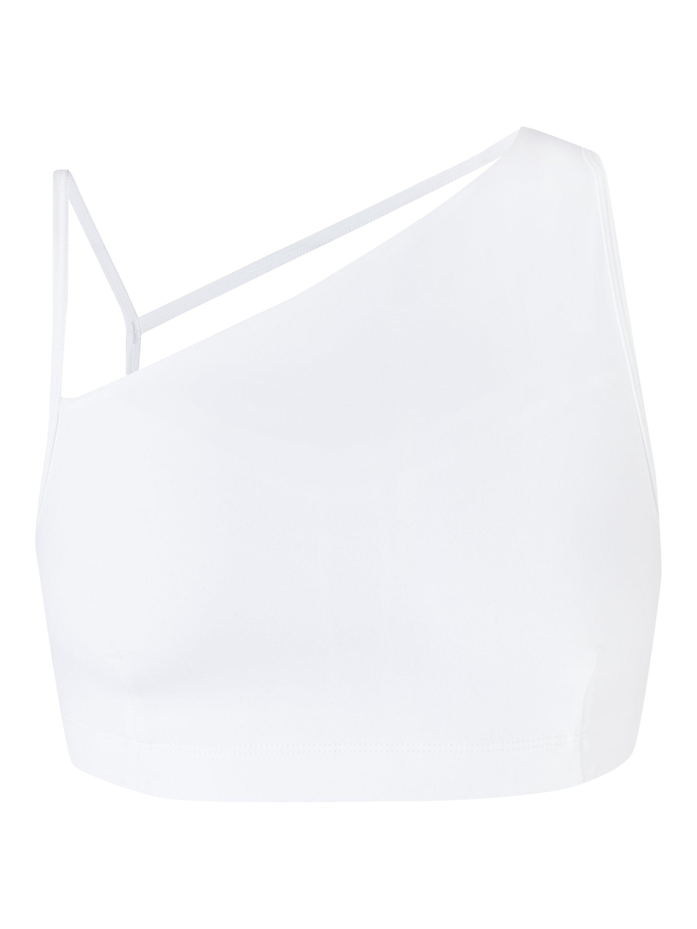 Product image 5 of 6, which shows Sweaty Betty Asymmetrical Sports Bralette, White, XS