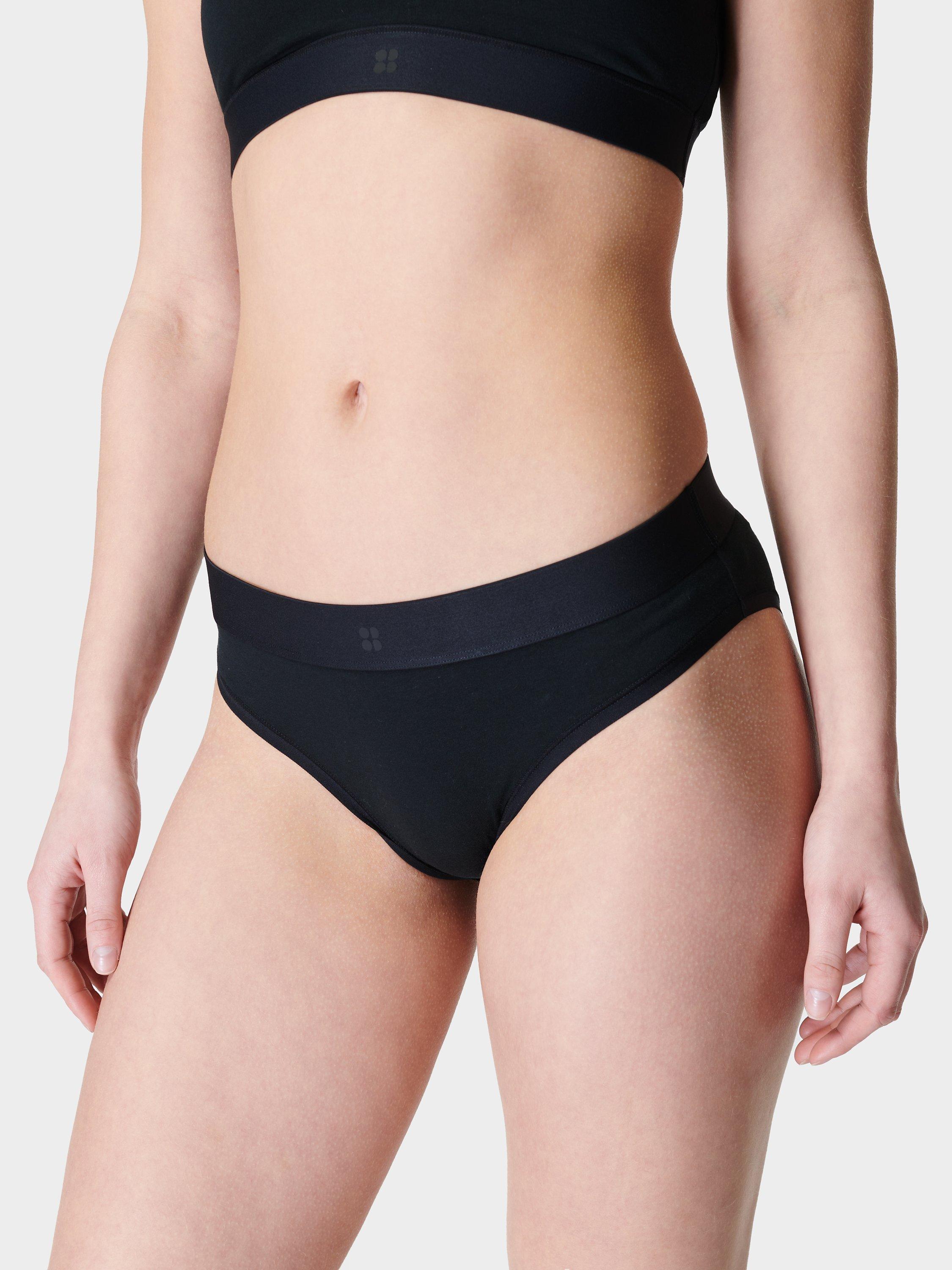Sweaty Betty Sundown Soft Cotton Brief, Pack of 3, Black