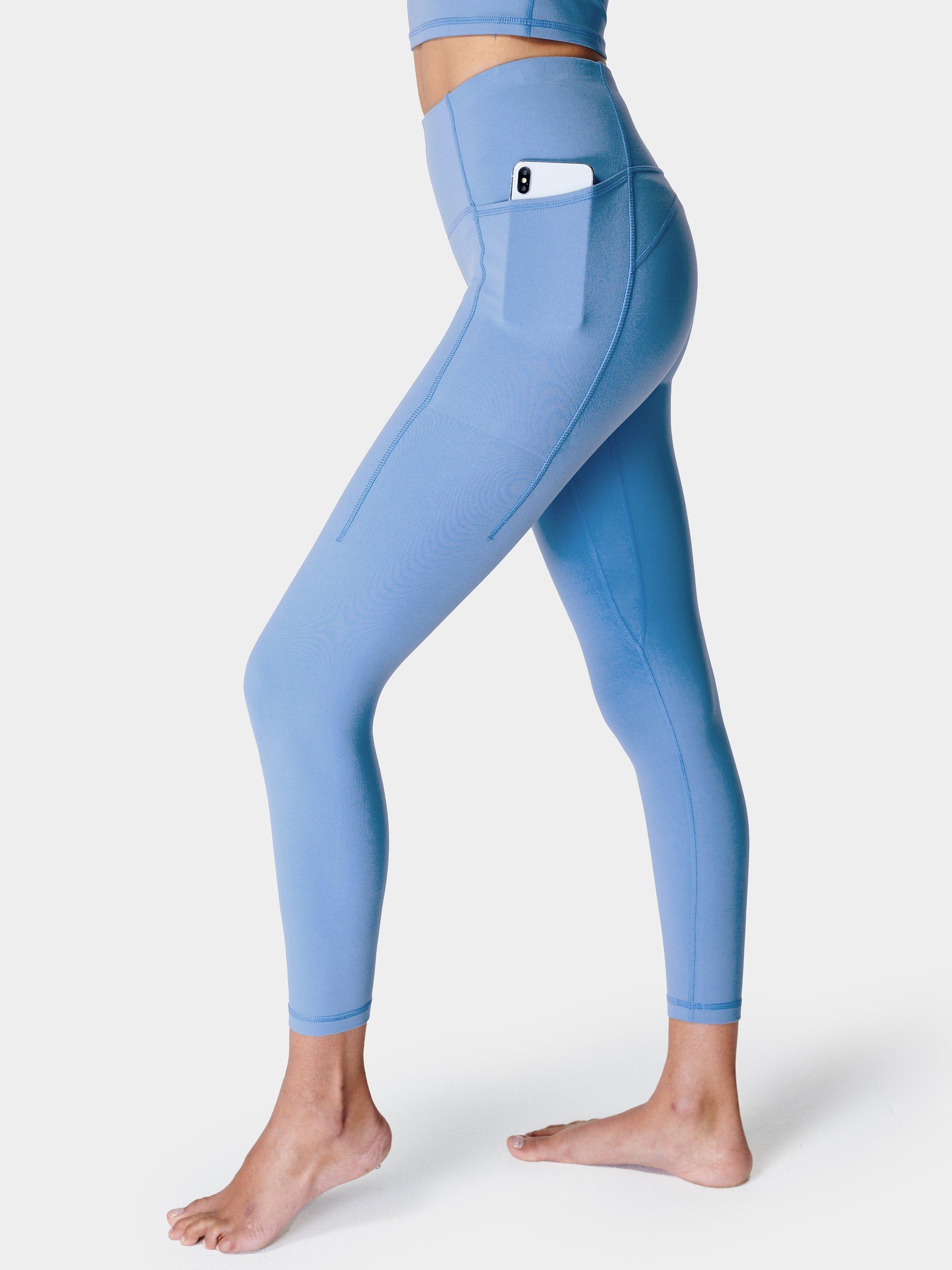 Sweaty Betty Super Soft 7/8 Yoga Leggings, Regatta Blue