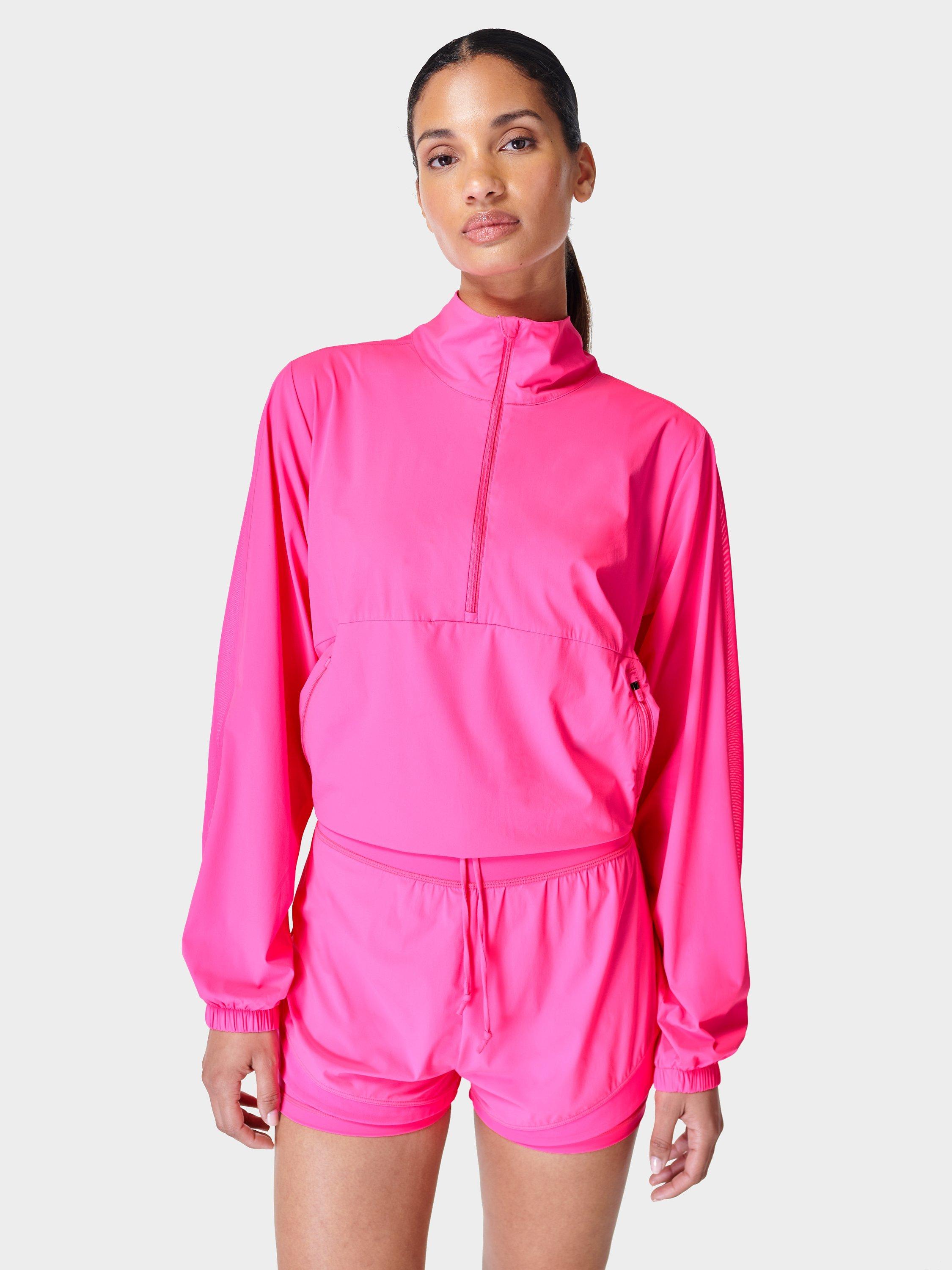 Sweaty Betty Training Half Zip Top, Hot Pink