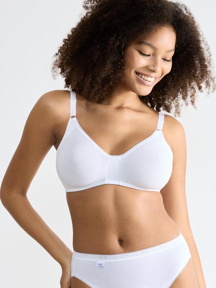sloggi Basic+ Non-Wired Bra, White, White