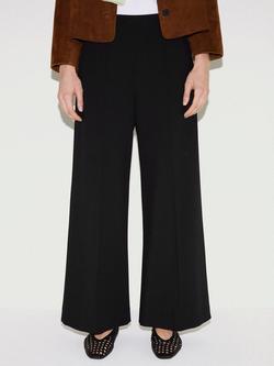 Jigsaw Modern Crepe Sailor Trousers, Black