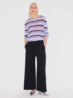 Jigsaw Modern Crepe Sailor Trousers, Navy