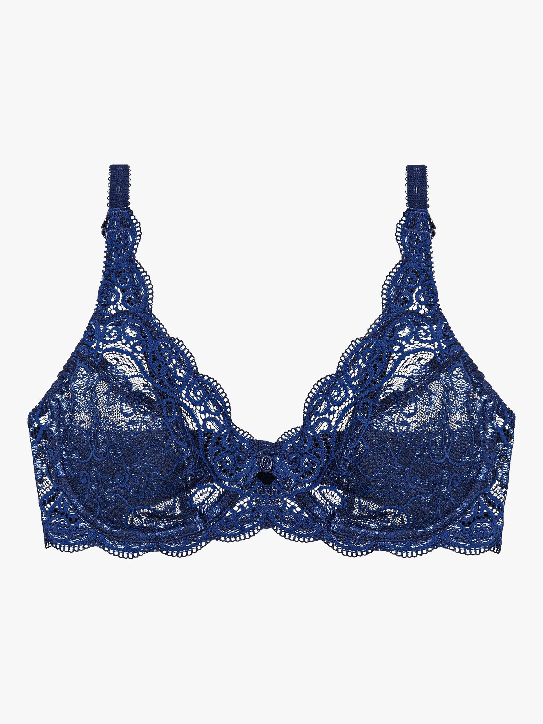 Product image 5 of 5, which shows Triumph Amourette 300W Underwired Bra, Deep Water, 42D