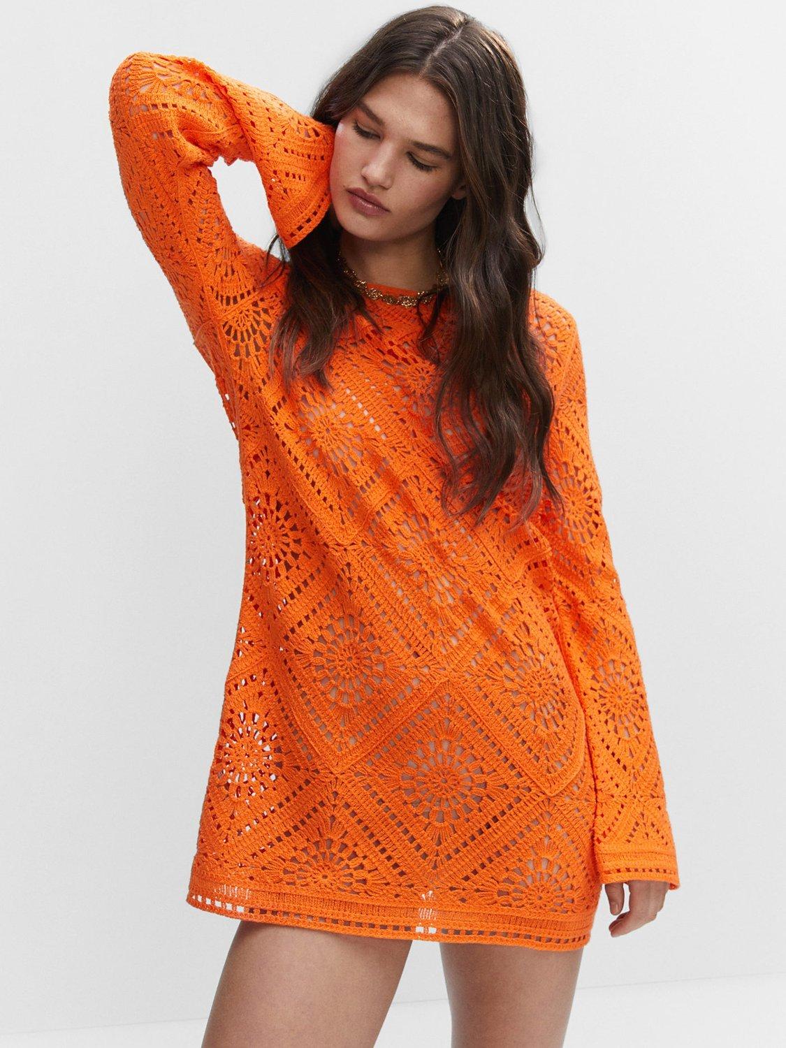 Mango Martes Flared Sleeve Knit Dress