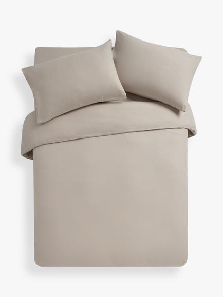 John Lewis Warm & Cosy Brushed Cotton Bedding, Natural