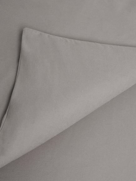 John Lewis Warm & Cosy Brushed Cotton Bedding - view 2, Dove Grey