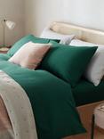 John Lewis Warm & Cosy Brushed Cotton Bedding, Green