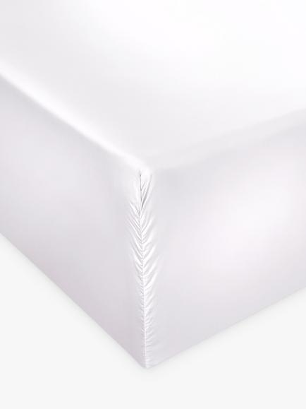 Jasper Conran London 500 Thread Count Supima Satin Fitted Sheet - view 2, White