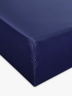Jasper Conran London 500 Thread Count Supima Satin Fitted Sheet - view 2, Jasper's Navy