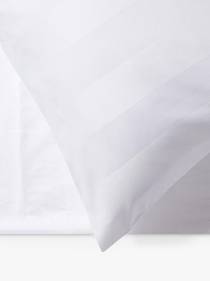 Jasper Conran London 500 Thread Count Satin Stripe Bedding - view 2, White