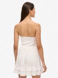 Superdry 50s Lace Bandeau Mini Dress, Optic