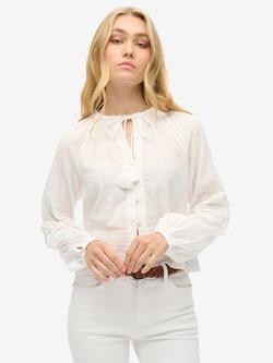 Superdry Cotton Beach Top, Off White, Off White