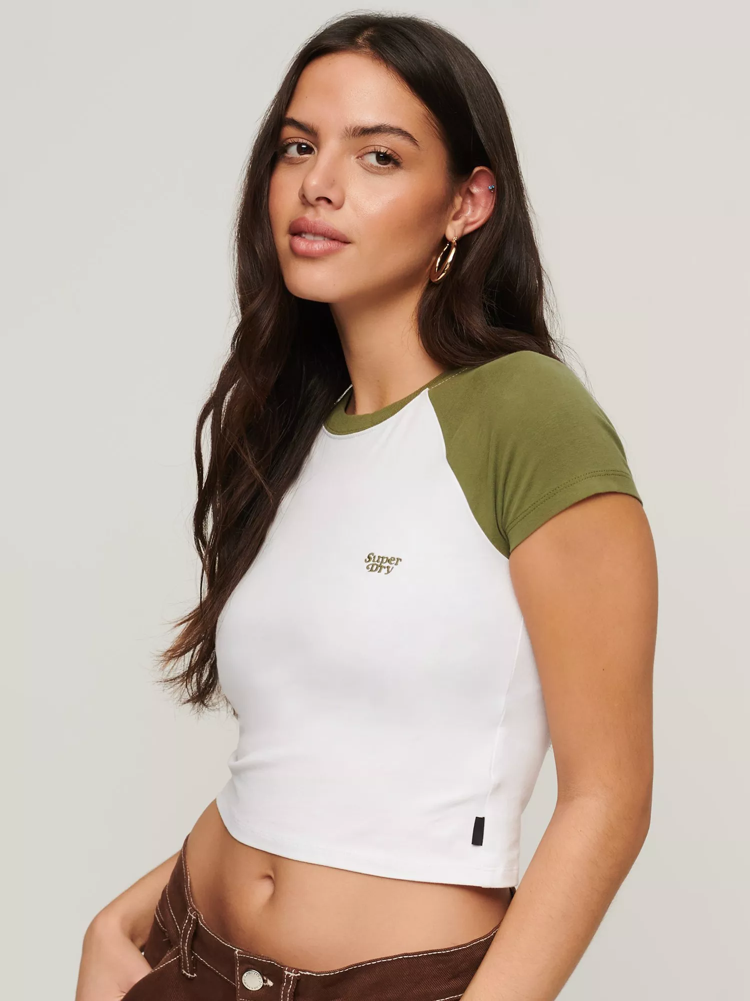 Superdry Cropped Baseball T-Shirt