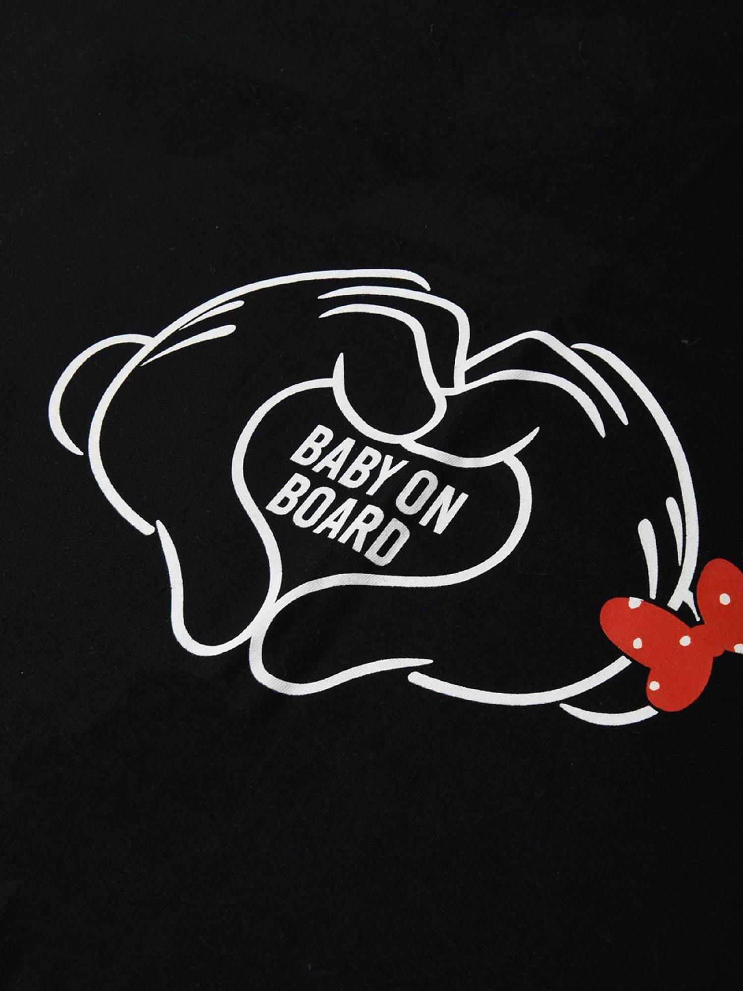 Product image 4 of 4, which shows Brand Threads Maternity Minnie Mouse Nightdress, Black, XS
