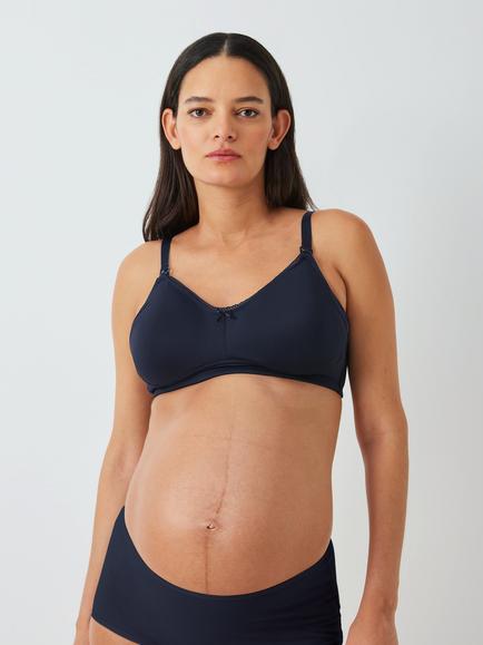 John Lewis Isabelle Nursing & Maternity Bra, Pack of 2, Ivory/Navy