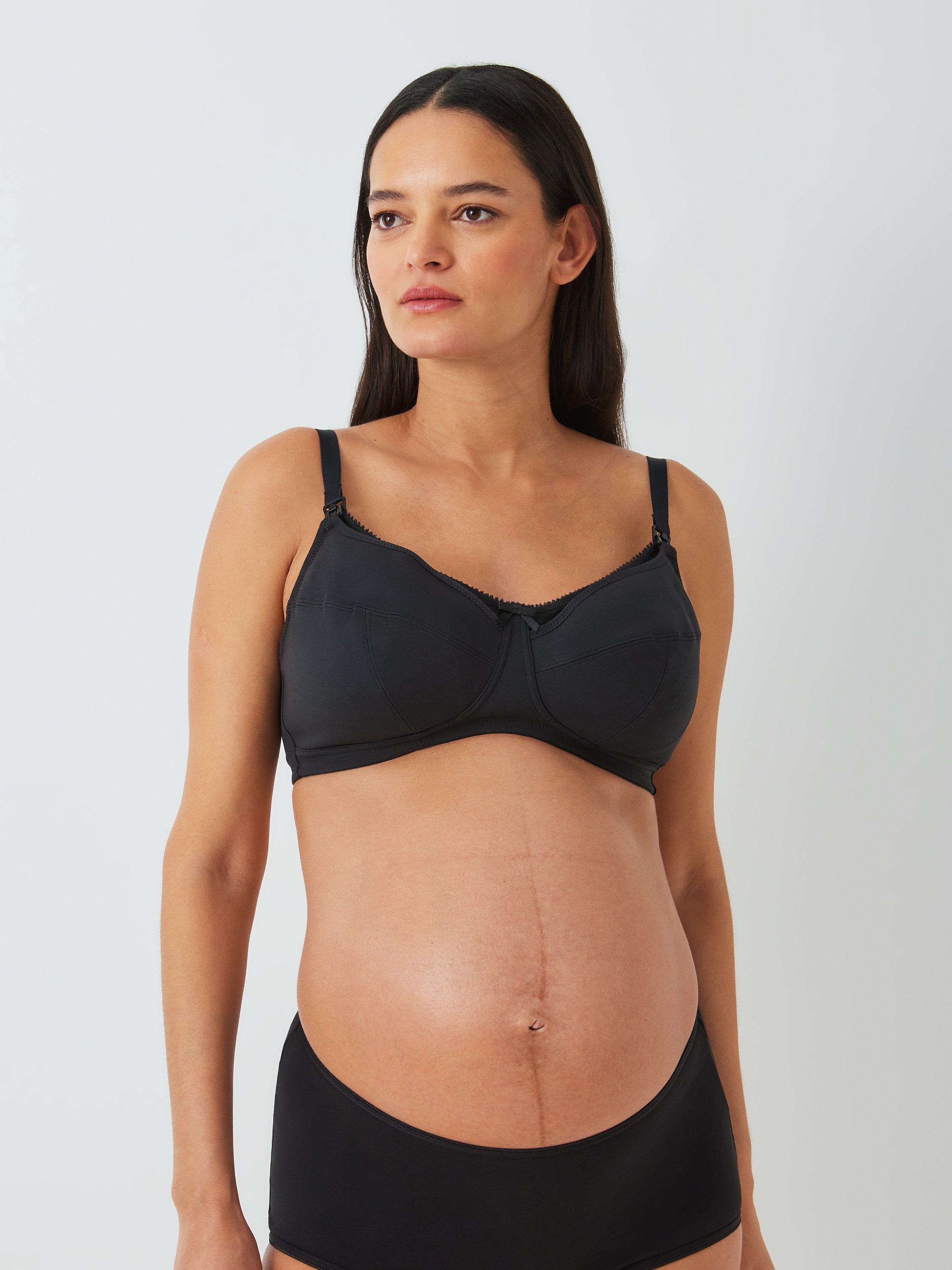 John Lewis Cotton Maternity Nursing Bra Pack of 2 Black White