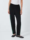 John Lewis ANYDAY Side Stripe Trousers, Black