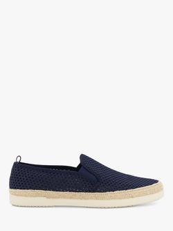 Dune London Fisherr Fabric Espadrille Shoes, Navy