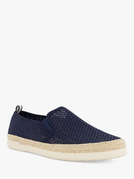 Dune London Fisherr Fabric Espadrille Shoes - view 2, Navy