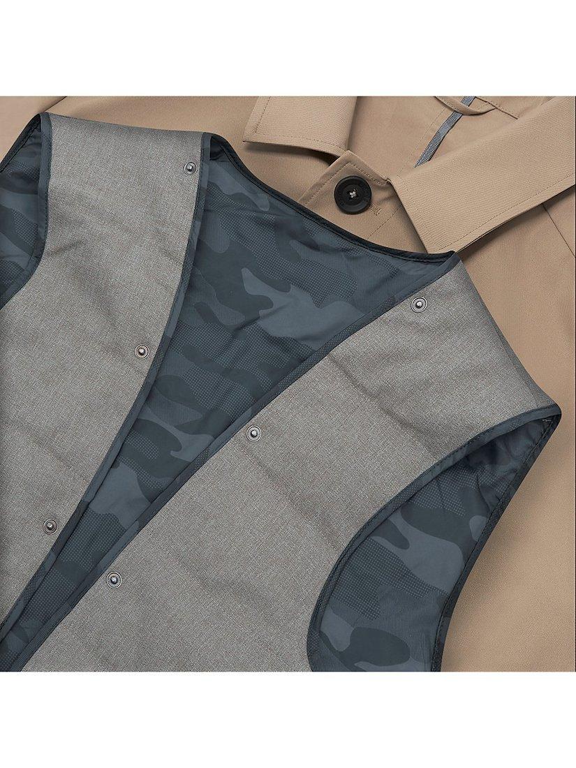 Product image 11 of 11, which shows Guards London Spitalfield Raincoat, Stone, 36R