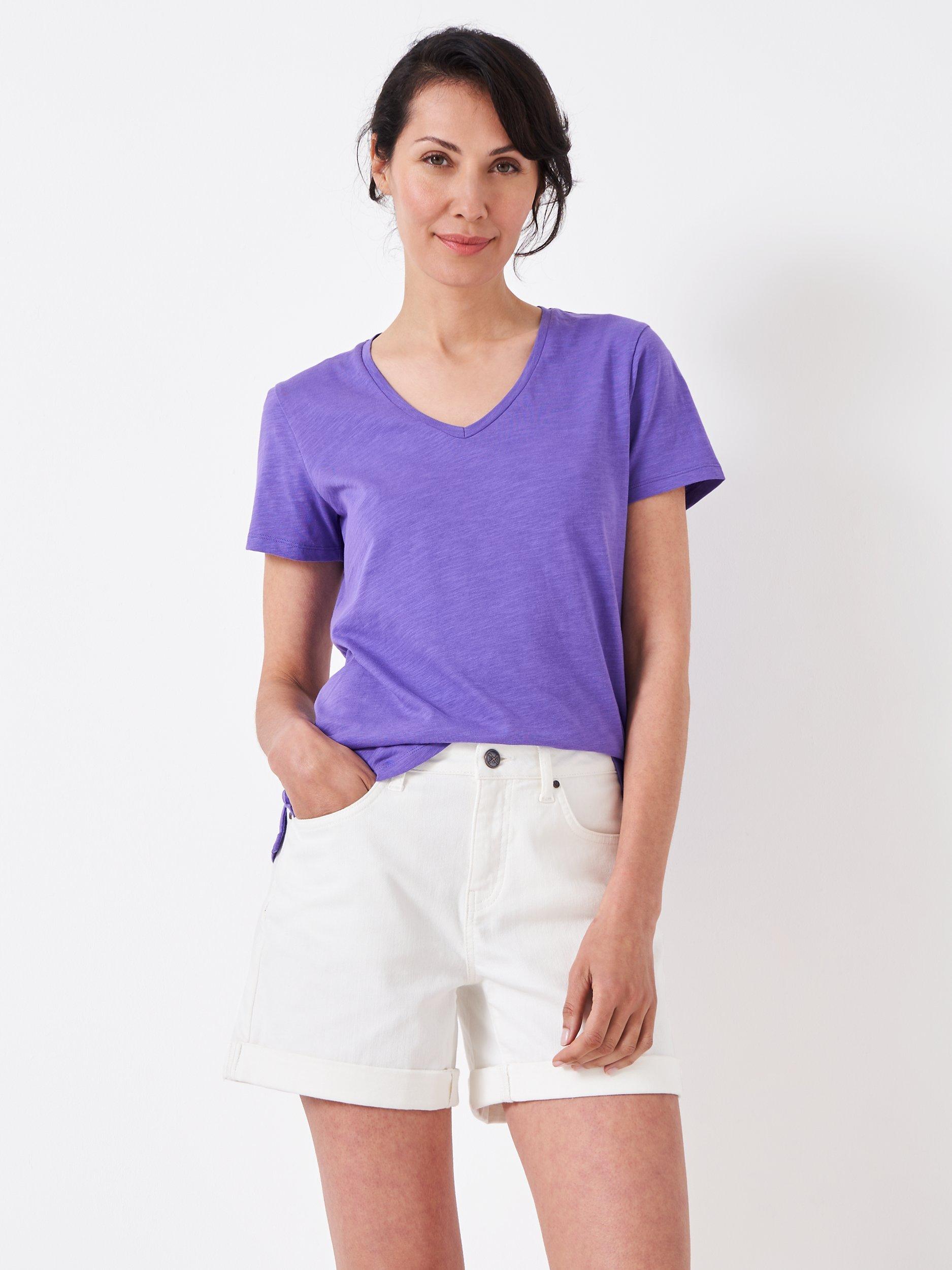 Crew Clothing Perfect V-Neck Slub T-Shirt