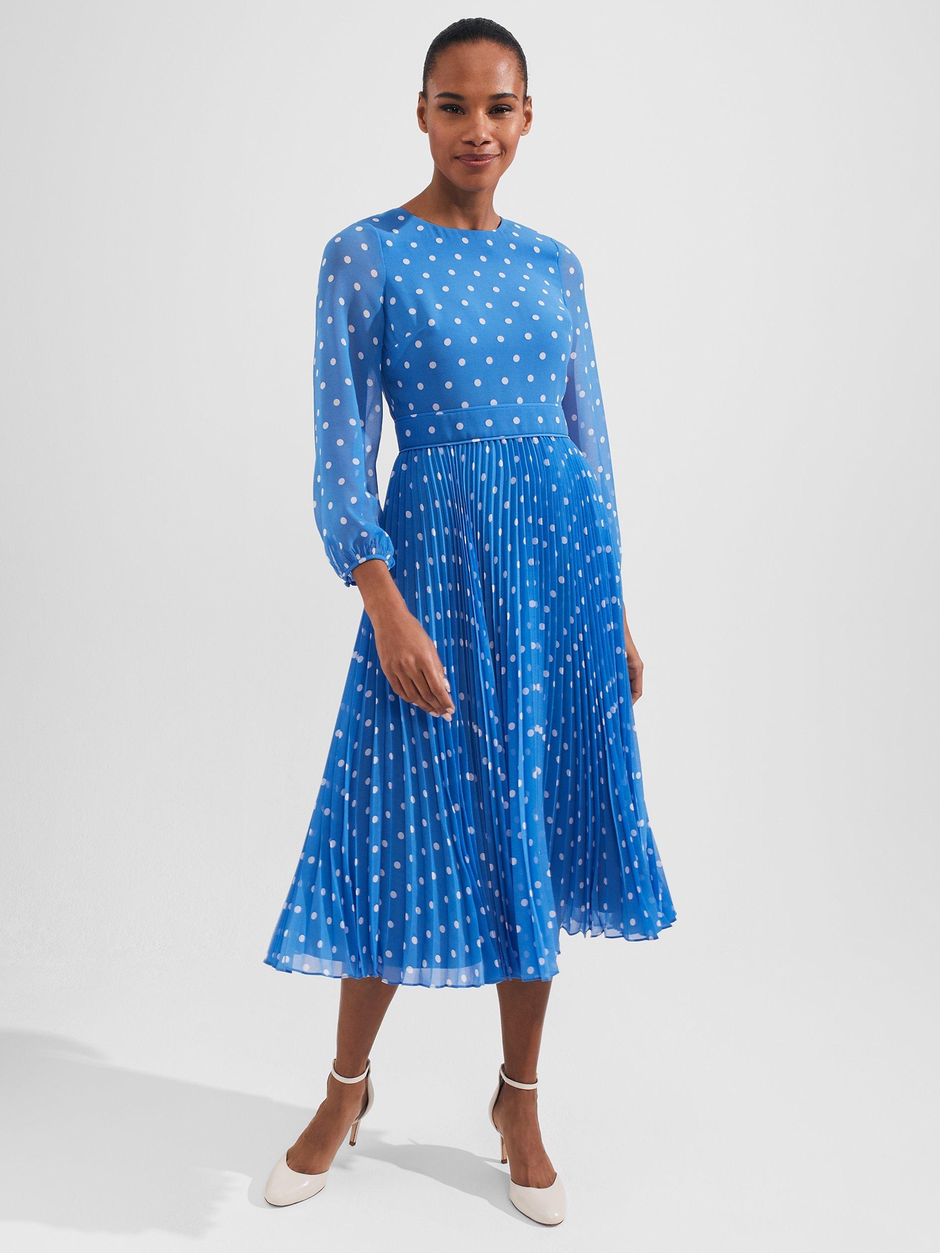 Polka dot women's dress best sale