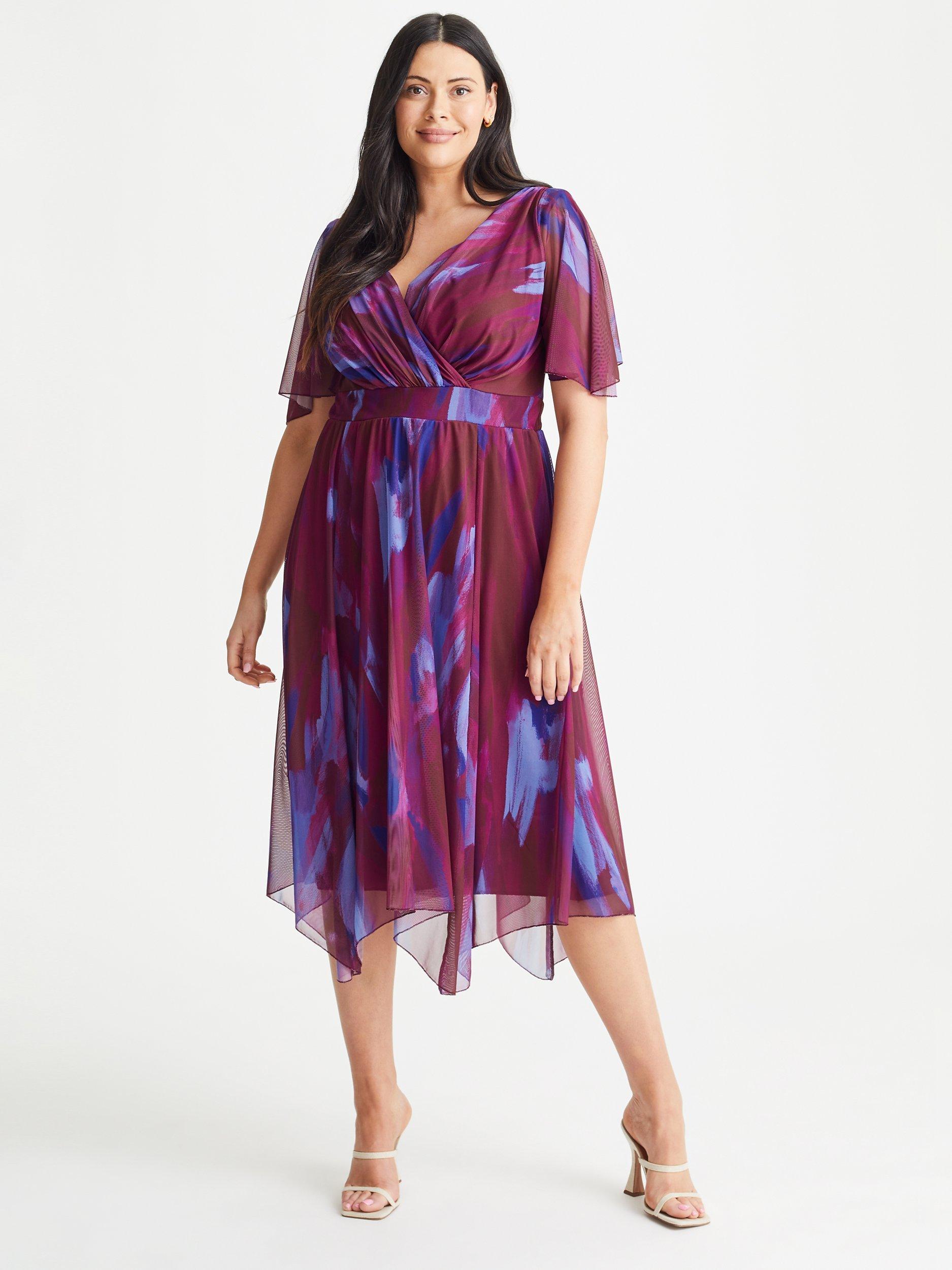 Scarlett & Jo Julie Maga Midi Dress, Red/Multi