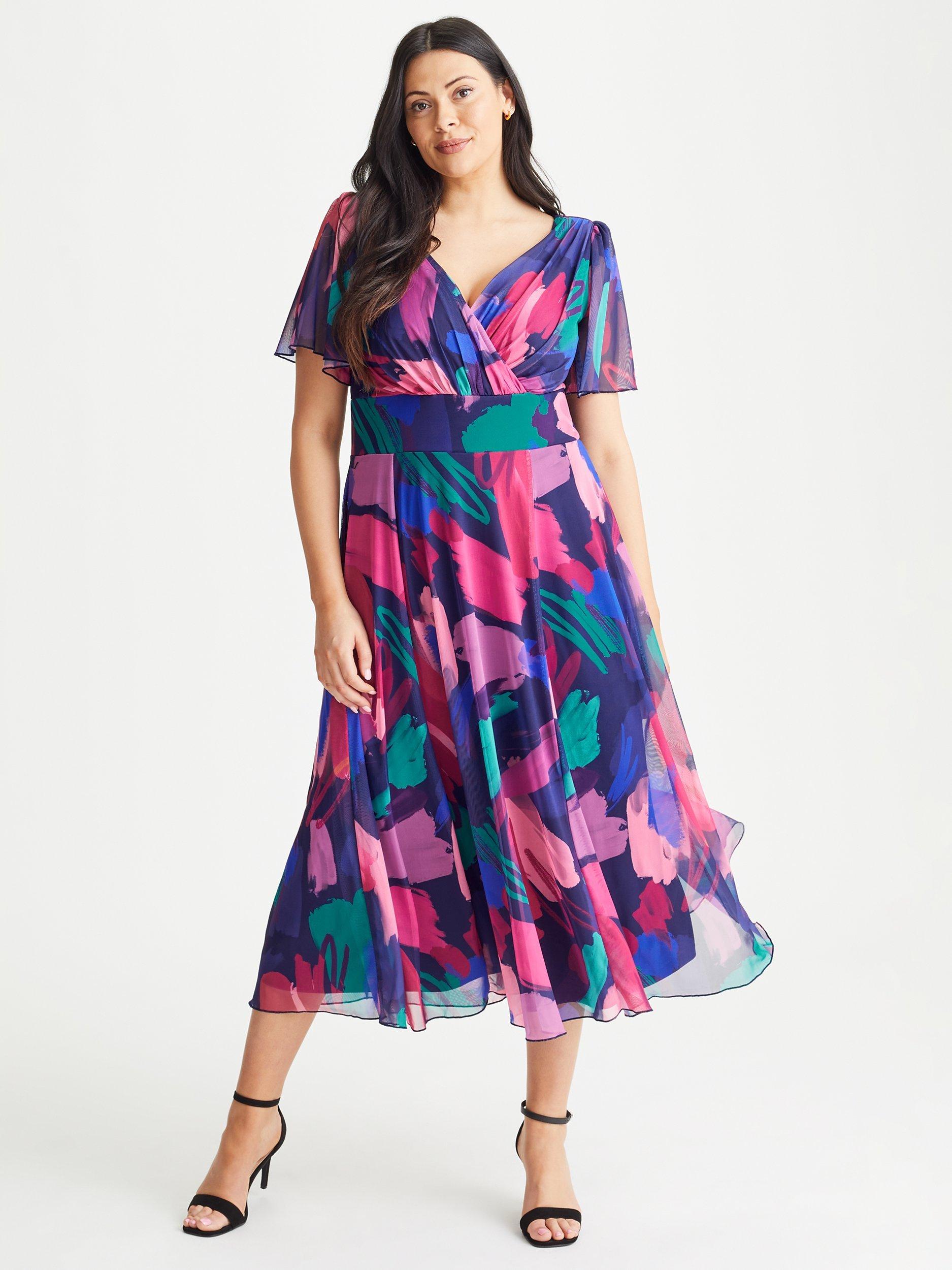 Scarlett & Jo Victoria Abstract Print Dress, Multi